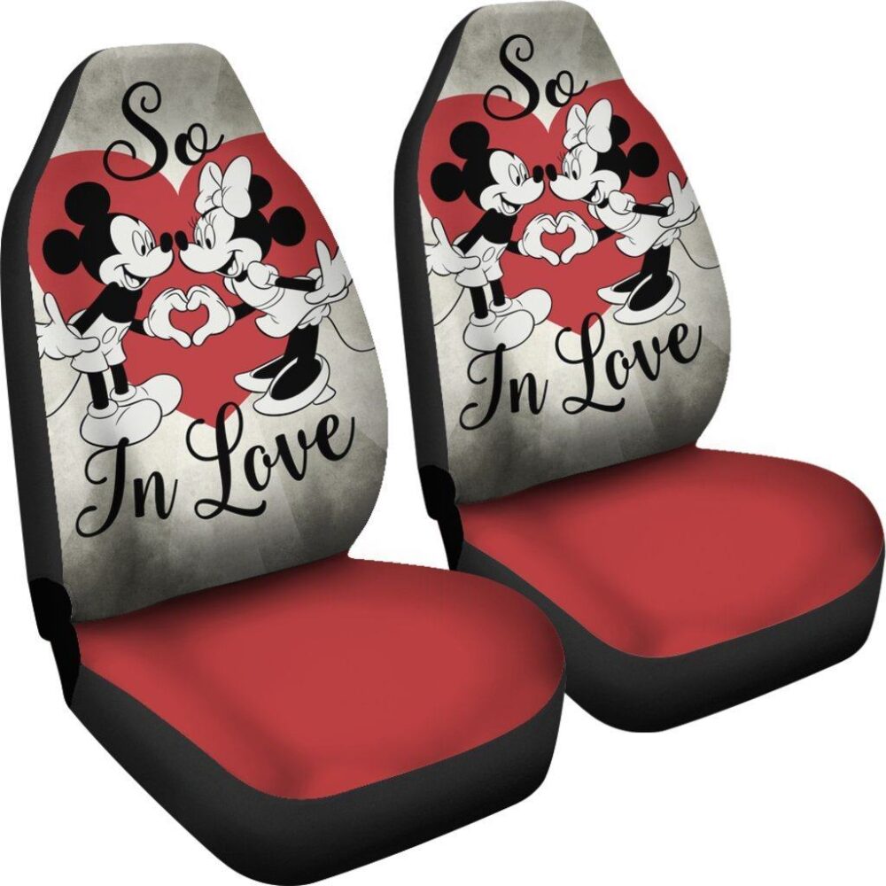 Mickey Love Minnie Car Seat Covers DN Cartoon Fan Gift MKCSC29