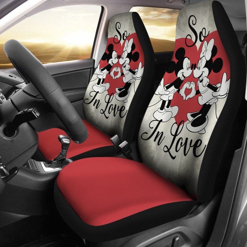 Mickey Love Minnie Car Seat Covers DN Cartoon Fan Gift MKCSC29