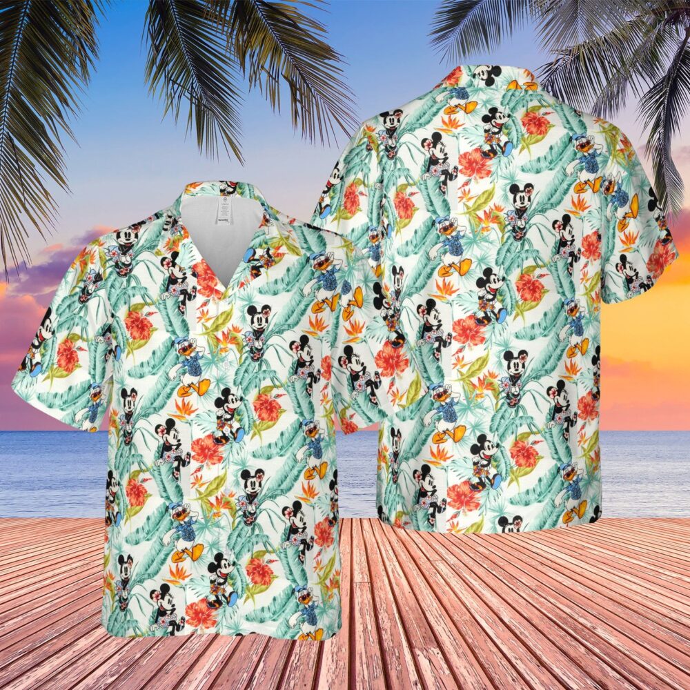 Mickey Minnie Donald Duck Custom Hawaii Shirt | Disney  Mickey Button Up Shirt