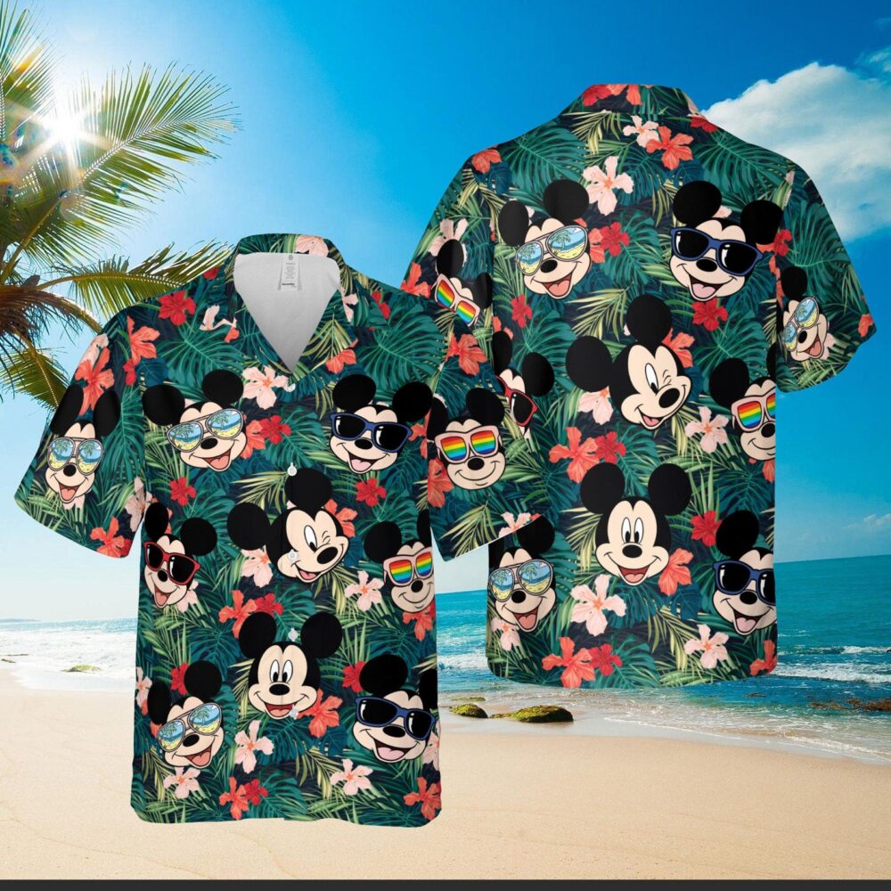 Mickey Mouse Custom Hawaii Shirt | Tropical  Disney Button Up Shirts