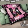 minnie mouse quilt blanket gift idea for dn fan jso01
