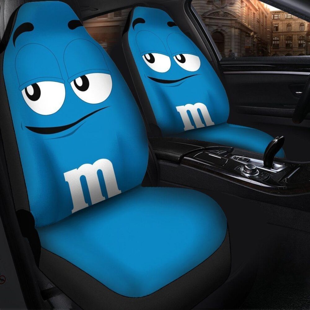 M&M Blue Chocolate Car Seat Covers MMCSC04