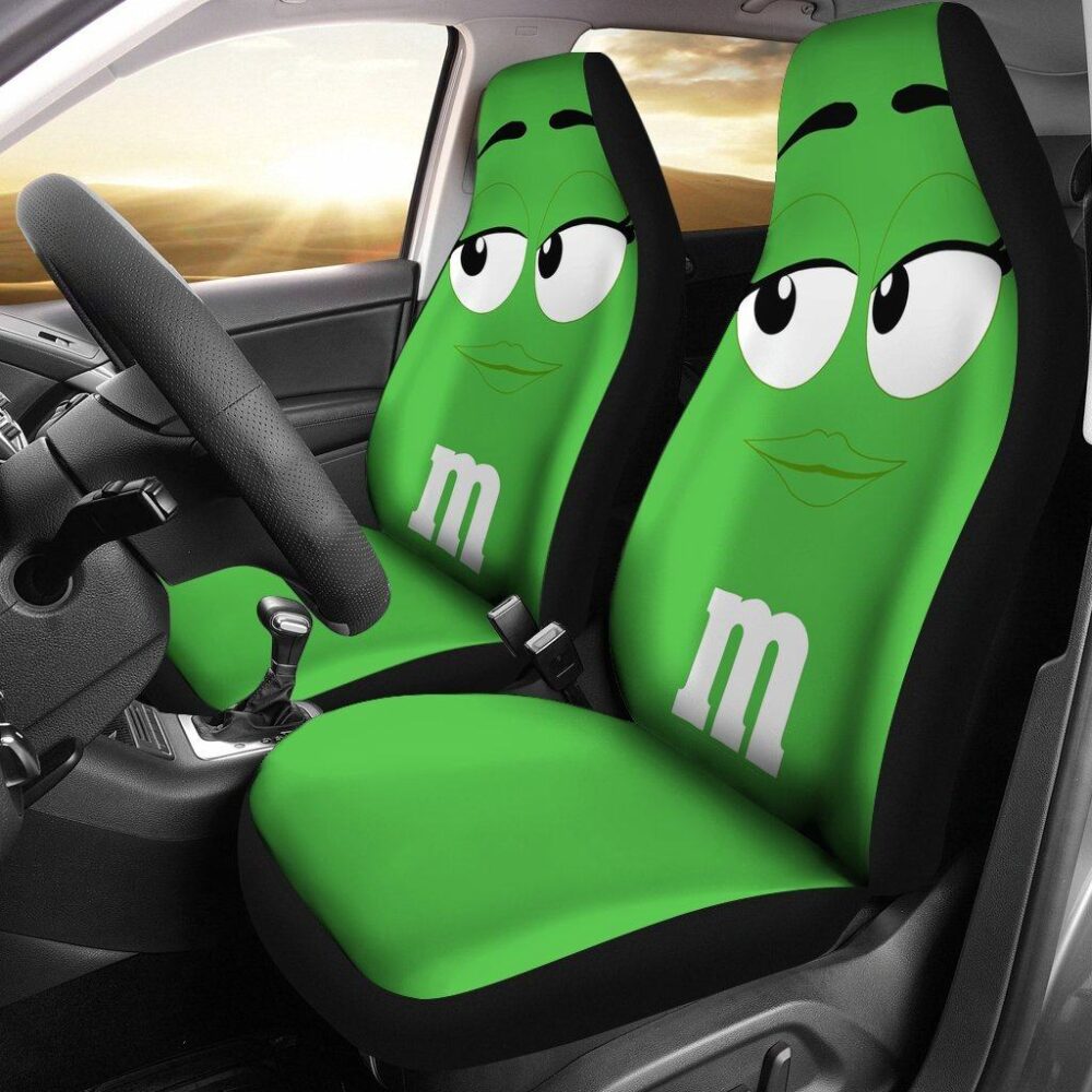 M&M Green Chocolate Car Seat Covers MMCSC03