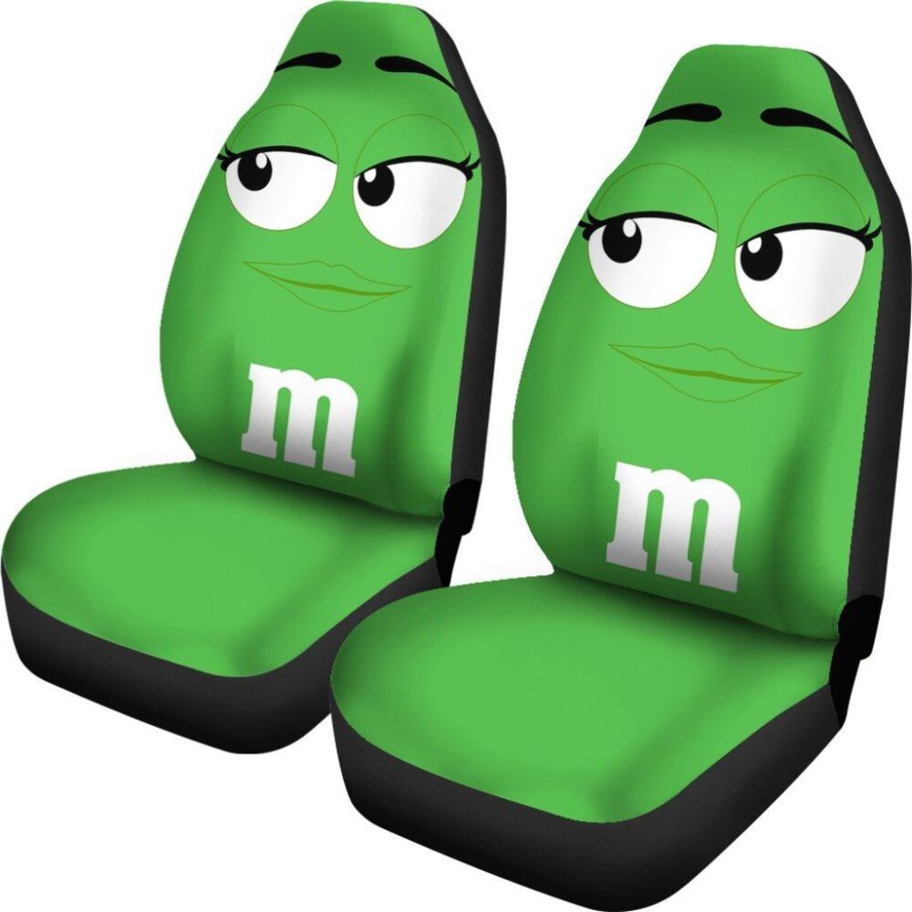 M&M Green Chocolate Car Seat Covers MMCSC03