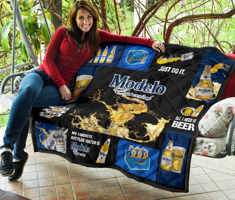 Modelo Especial Quilt Blanket All I Need Is Beer Gift Idea