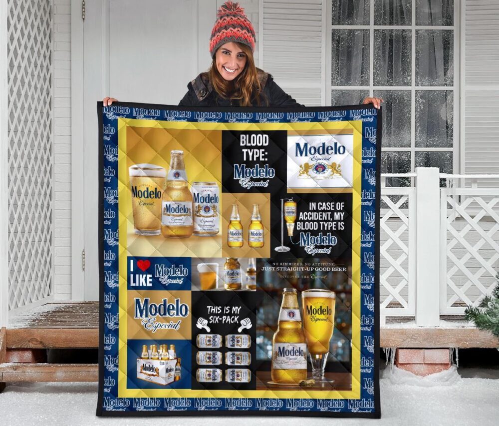 Modelo Especial Quilt Blanket Funny Gift For Beer Lover