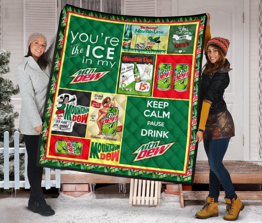 Mountain Dew Quilt Blanket For Soft Drink Lover