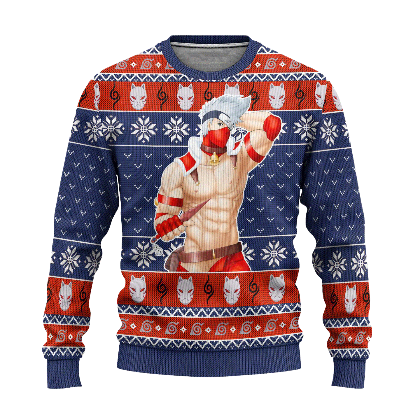 Naruto Kakashi Hatake Anime Ugly Christmas Sweater Custom Sweatshirt Apparel