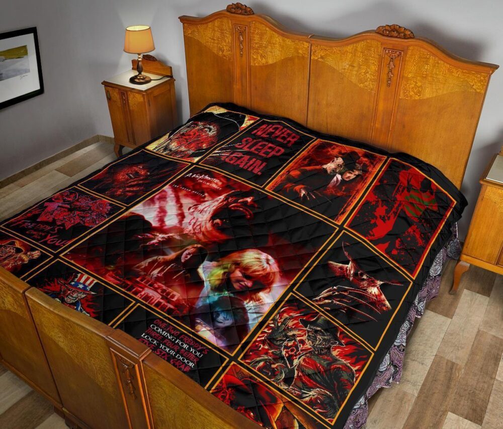Never Sleep Again Nightmare Quilt Blanket Funny Gift Idea