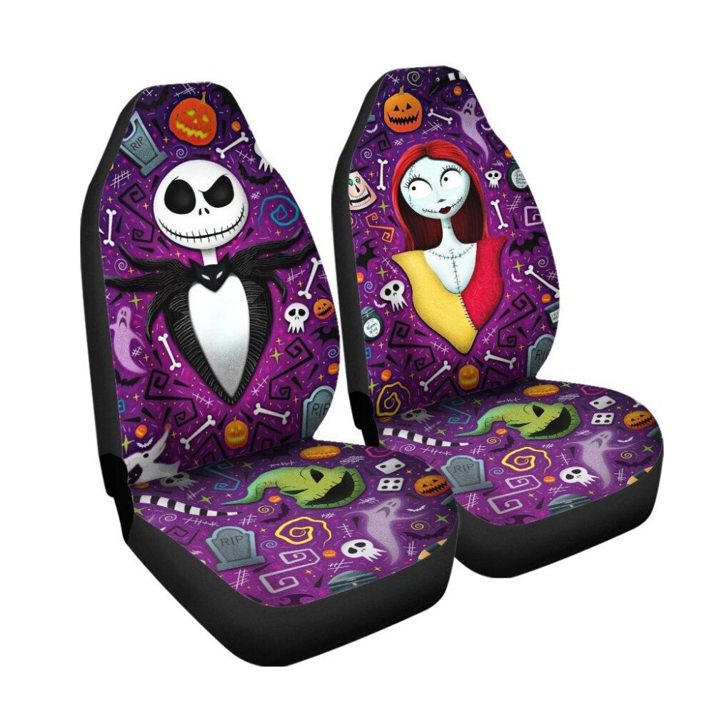 Nightmare Before Christmas Car Seat Covers | Jack And Sally Seat Covers NBCCS009