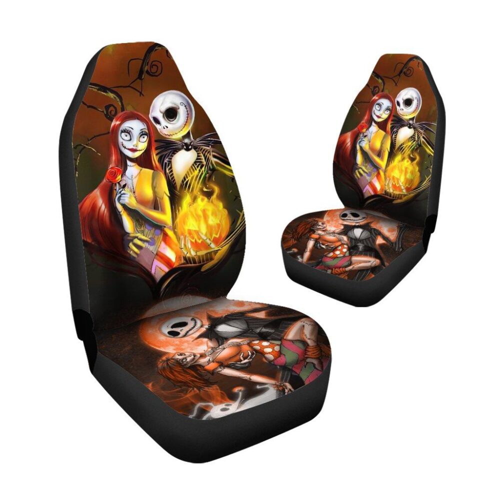 Nightmare Before Christmas Car Seat Covers | Jack And Sally Seat Covers NBCCS014