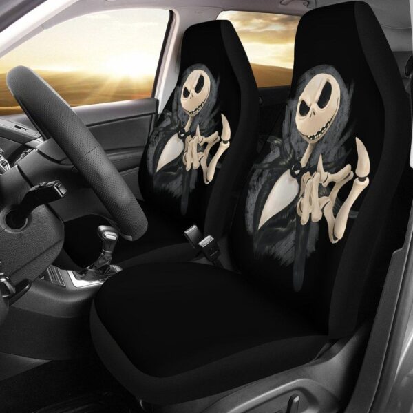 Nightmare Before Christmas Car Seat Covers | Jack Skellington Head Seat Covers NBCCS047