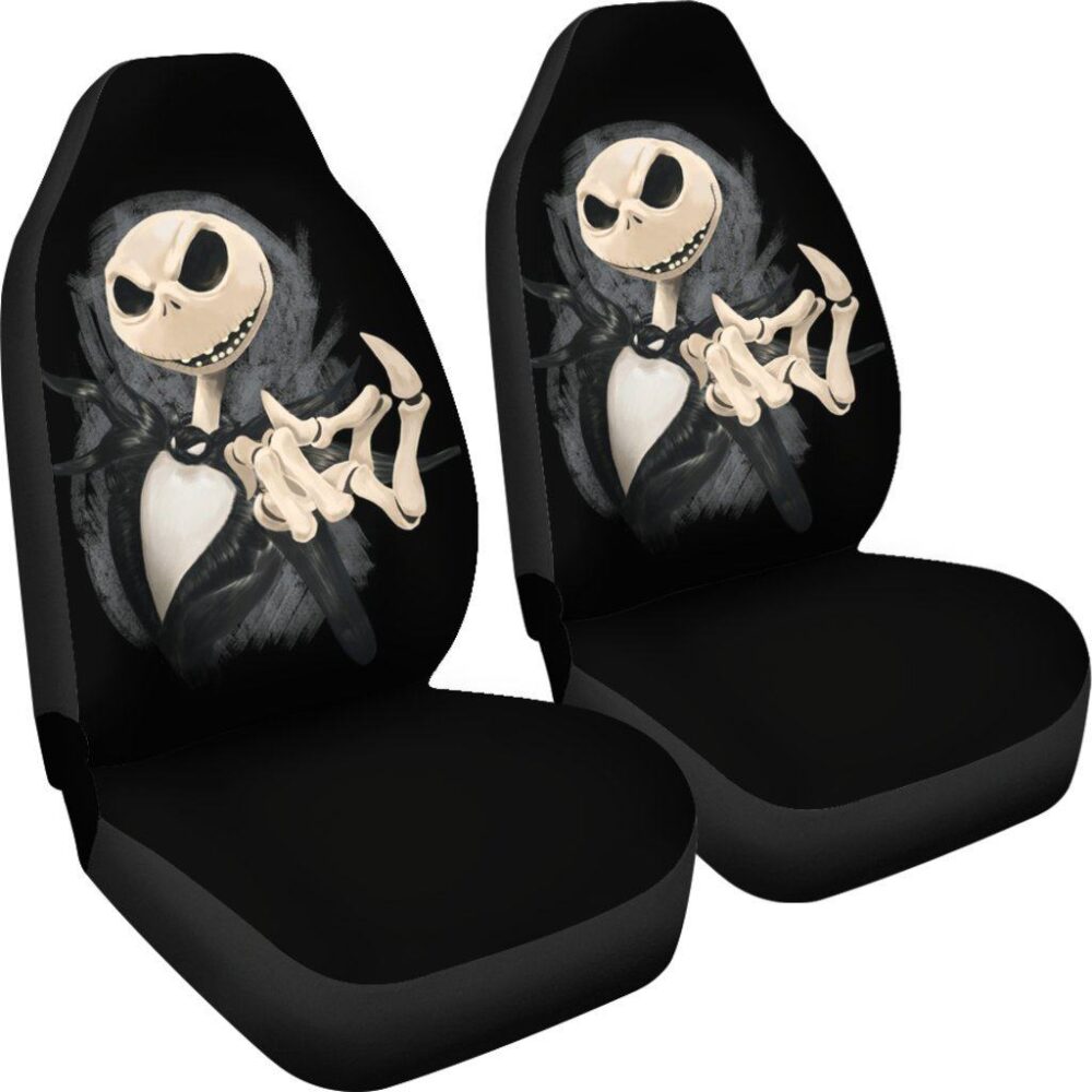 Nightmare Before Christmas Car Seat Covers | Jack Skellington Head Seat Covers NBCCS047