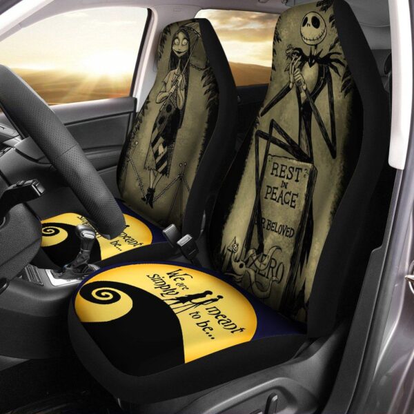 Nightmare Before Christmas Car Seat Covers | We Are Simply Mean To Be Jack And Sally NBCCS002