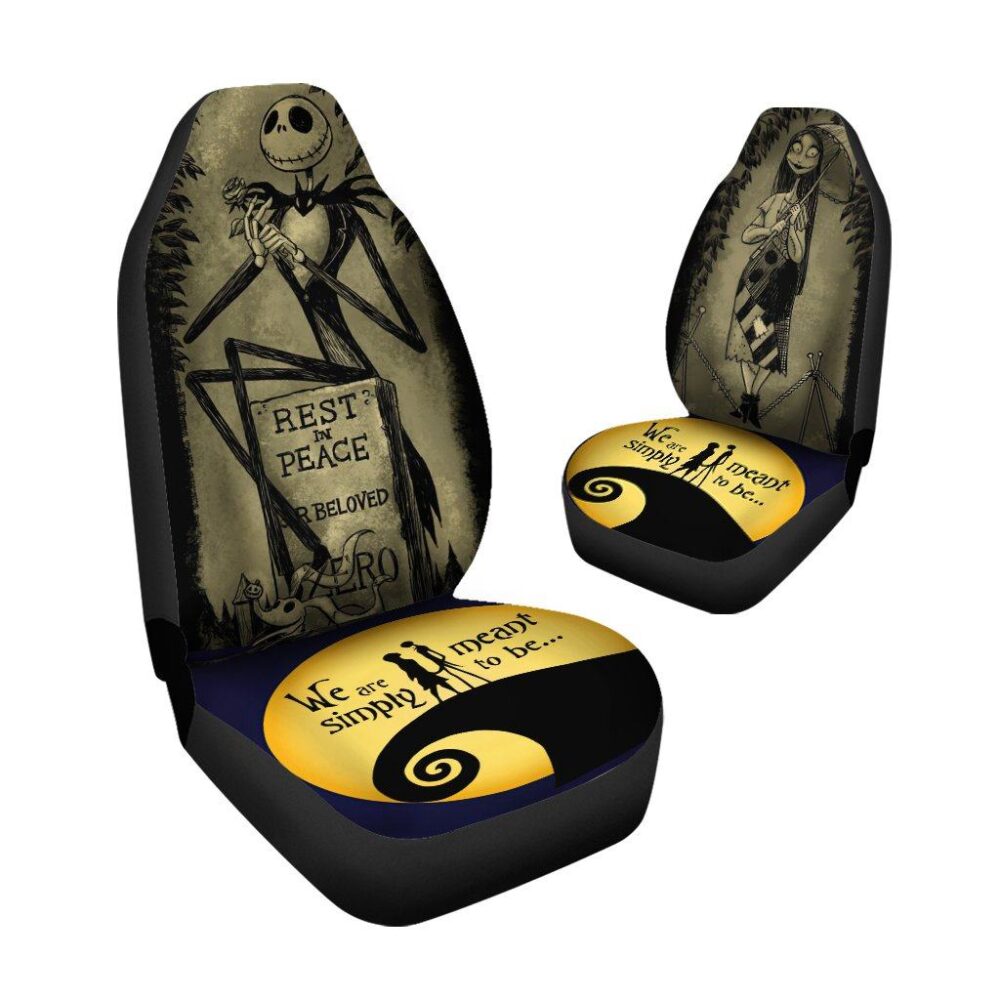 Nightmare Before Christmas Car Seat Covers | We Are Simply Mean To Be Jack And Sally NBCCS002