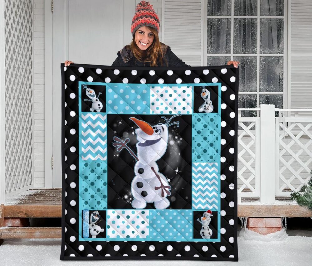 Olaf Quilt Blanket Cute Gift Idea For Cartoon Fan