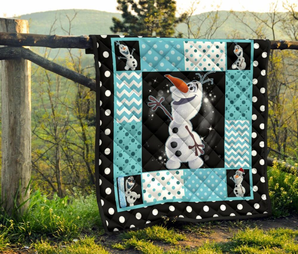 Olaf Quilt Blanket Cute Gift Idea For Cartoon Fan