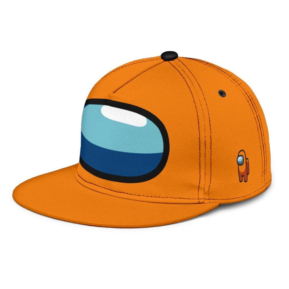 Orange Snapback Hat Crewmate Among Us Funny Gift Idea