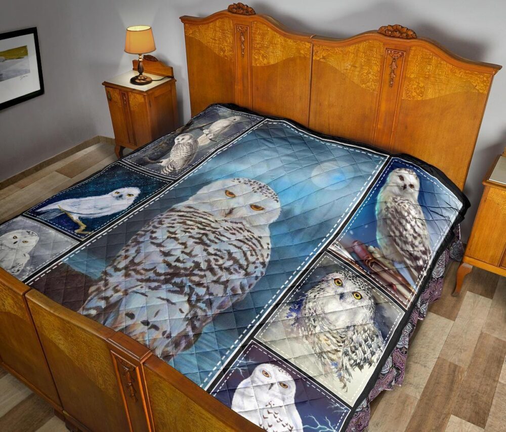 Owl Quilt Blanket Xmas Gift For Owl Lover