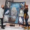 owl quilt blanket xmas gift for owl lover vl0of