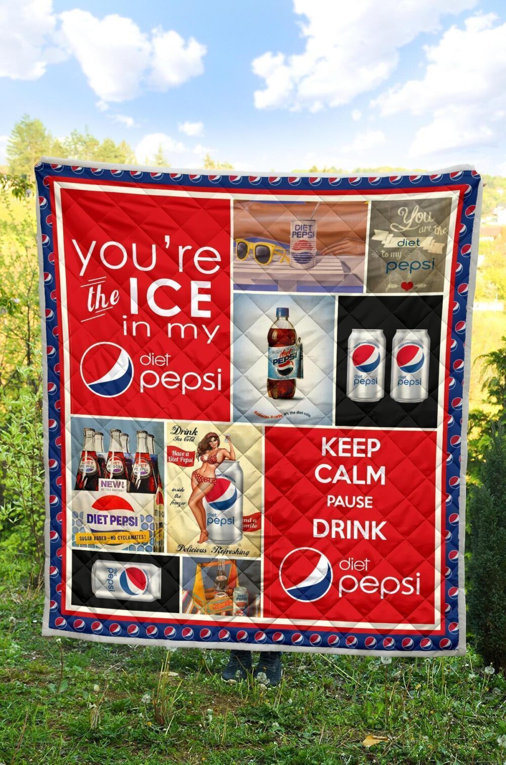 Pepsi Diet Quilt Blanket Funny Gift For Soft Drink Lover