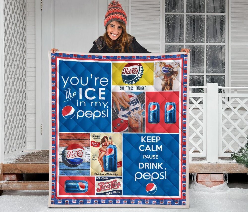 Pepsi Quilt Blanket Funny Gift For Soft Drink Lover
