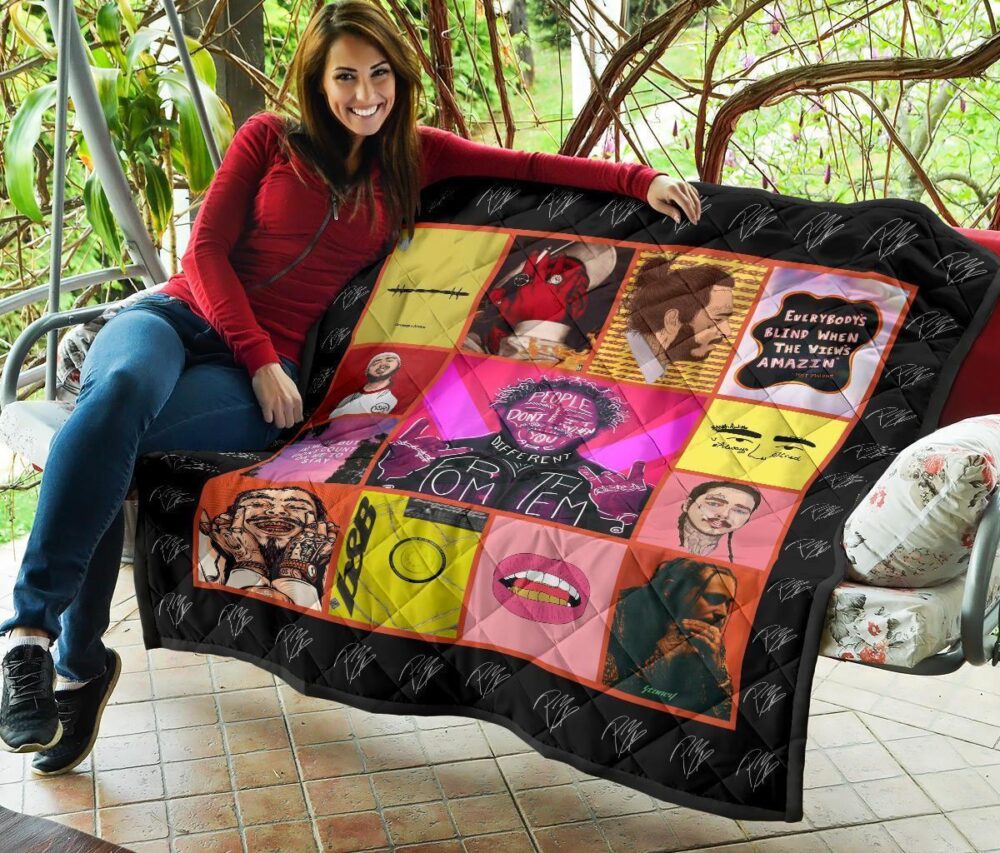 Post Malone Quilt Blanket Amazing Gift For Music Fan