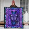 purple galaxy butterfly quilt blanket gift for butterfly lover 2qp7p