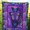 purple galaxy butterfly quilt blanket gift for butterfly lover kxaci