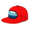 red crewmate snapback hat among us gift idea 3tyin