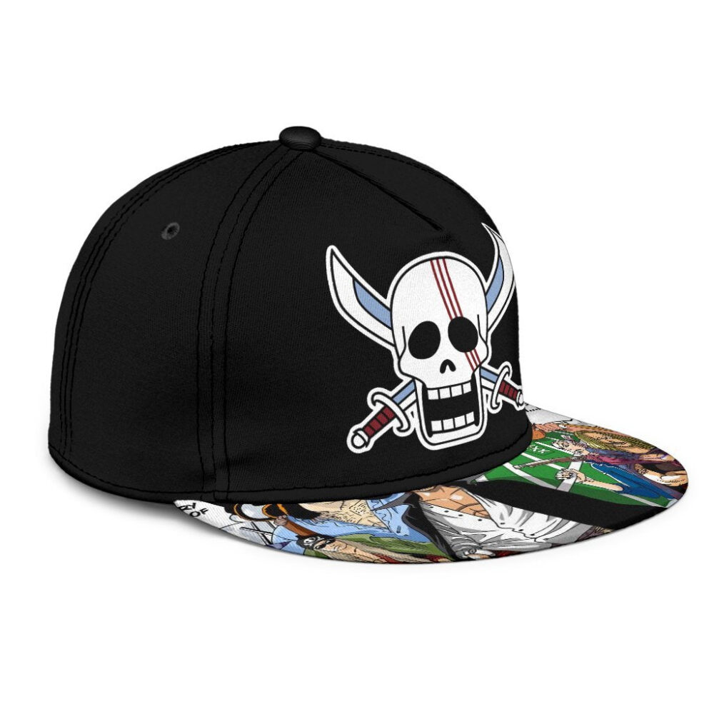 Red Hair Pirates Snapback Hat One Piece Anime Fan Gift