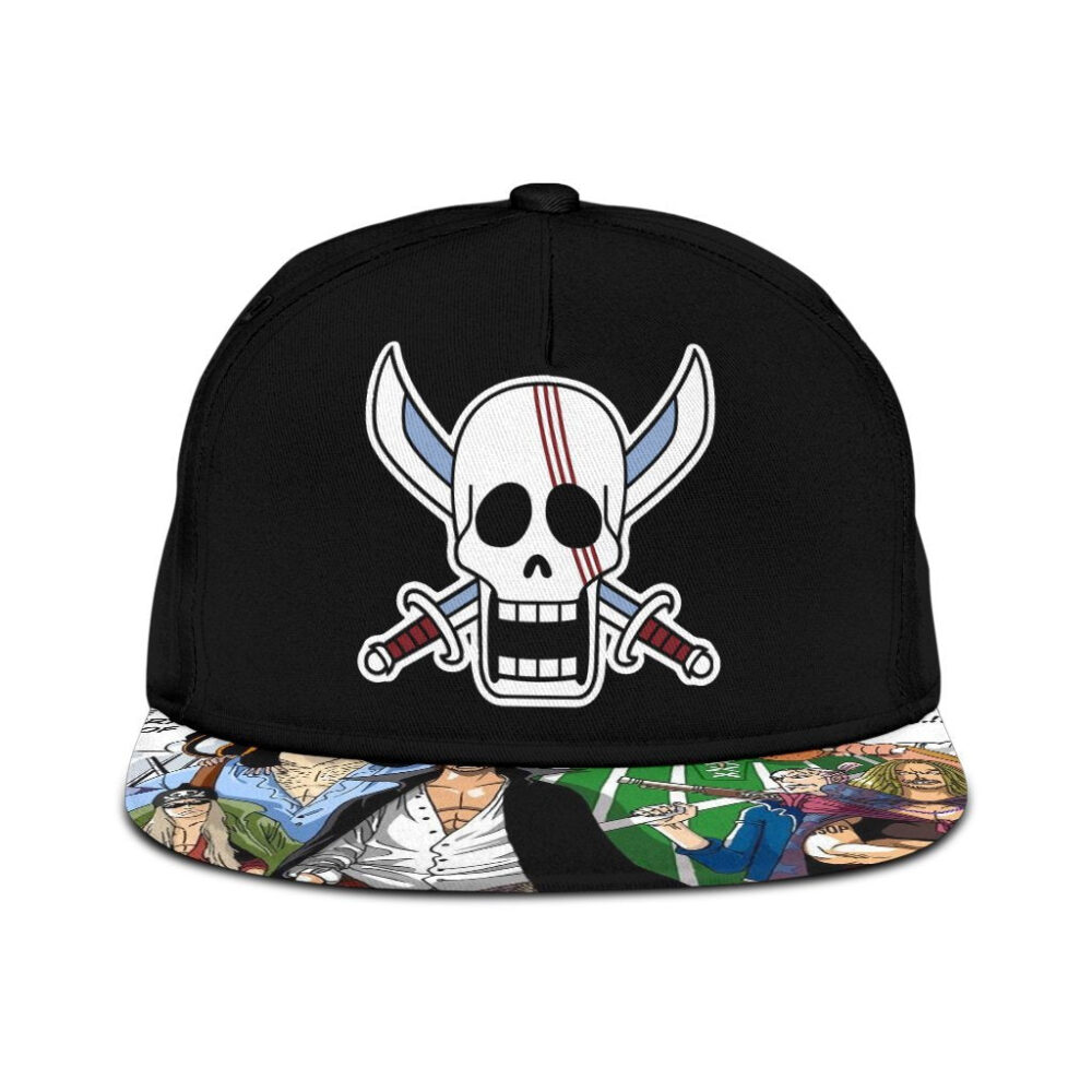 Red Hair Pirates Snapback Hat One Piece Anime Fan Gift