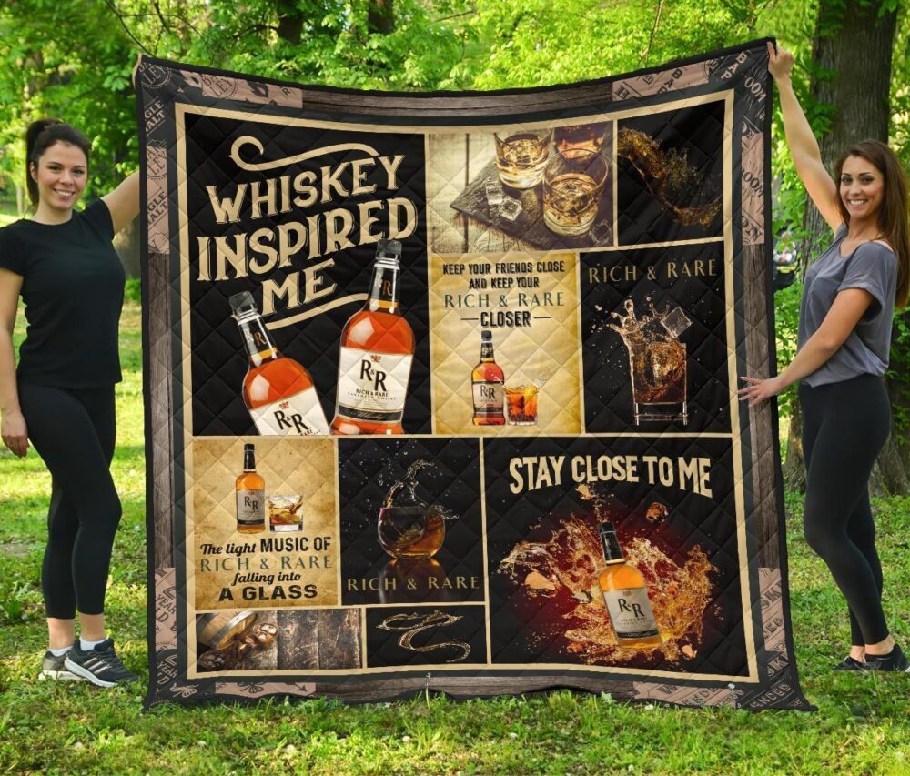 Rich & Rare Quilt Blanket Whiskey Inspired Me Gift Idea