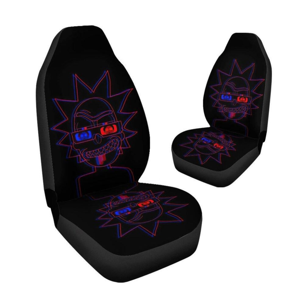 Rick And Morty Car Seat Covers | Neon Rick Seat Covers RMCS054