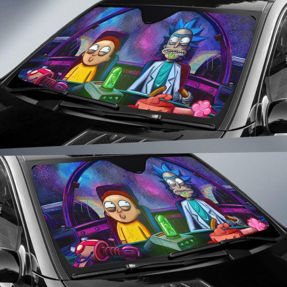 Rick And Morty Memes Car Sun Shades Custom Car Windshield Accessories CSSRM002