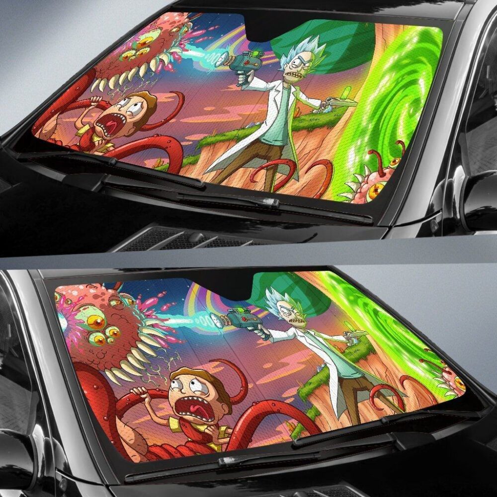 Rick And Morty Smith Adventures Cartoon Car Auto Sun Shade CSSRM017