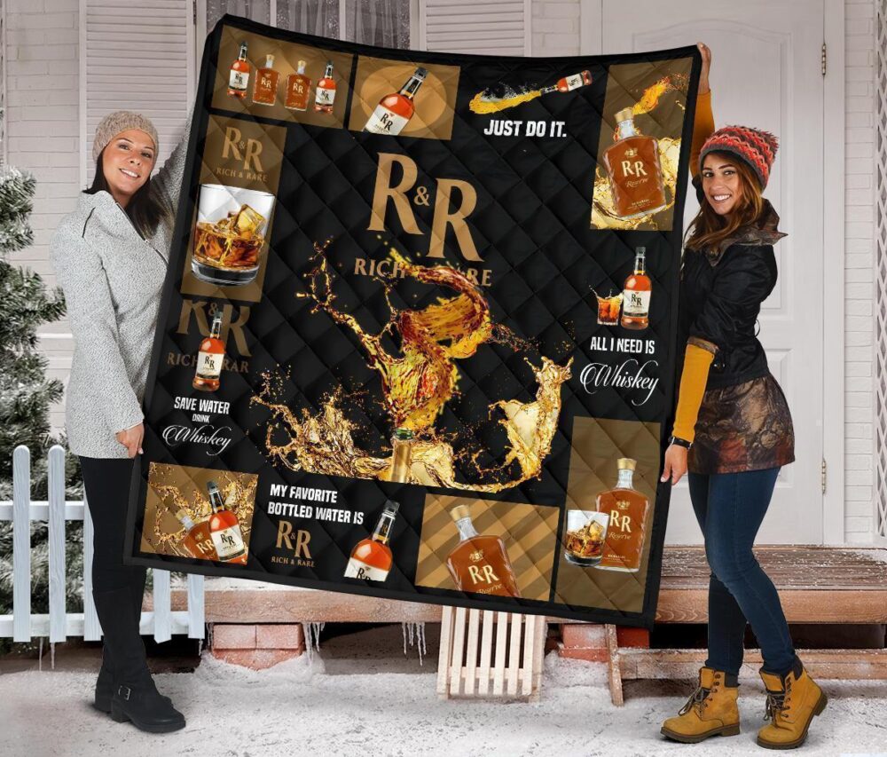 Rick And Rare Quilt Blanket All I Need Is Whiskey Funny Gift