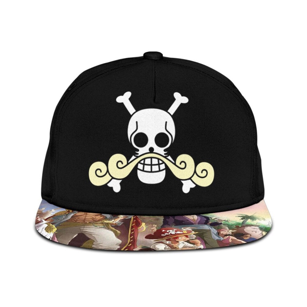 Roger Pirates Snapback Hat One Piece Anime Fan Gift