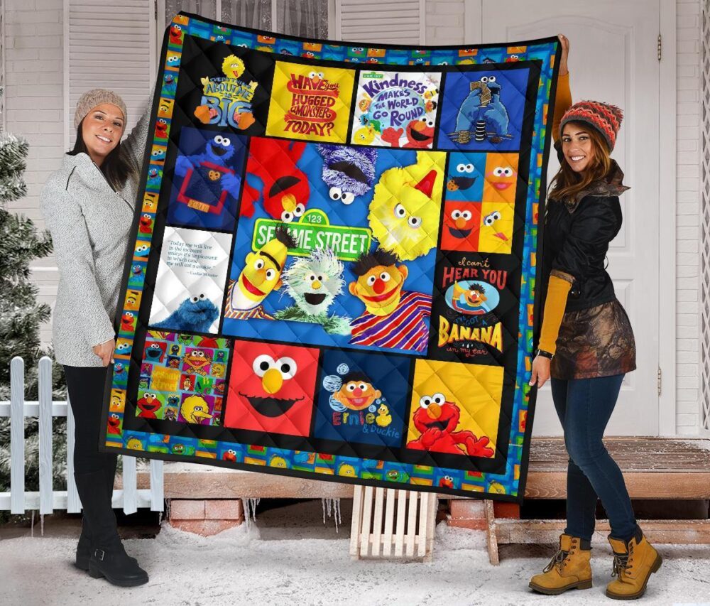 Sesame Street Quilt Blanket Funny Gift Idea