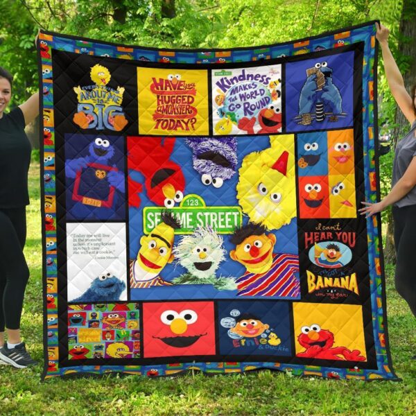 Sesame Street Quilt Blanket Funny Gift Idea