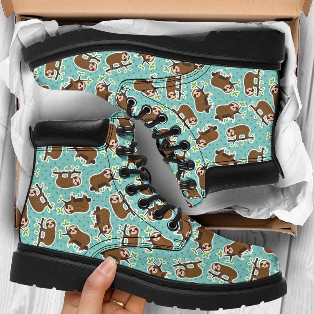Sloth Boots Animal Custom Shoes Funny For Sloth Lover