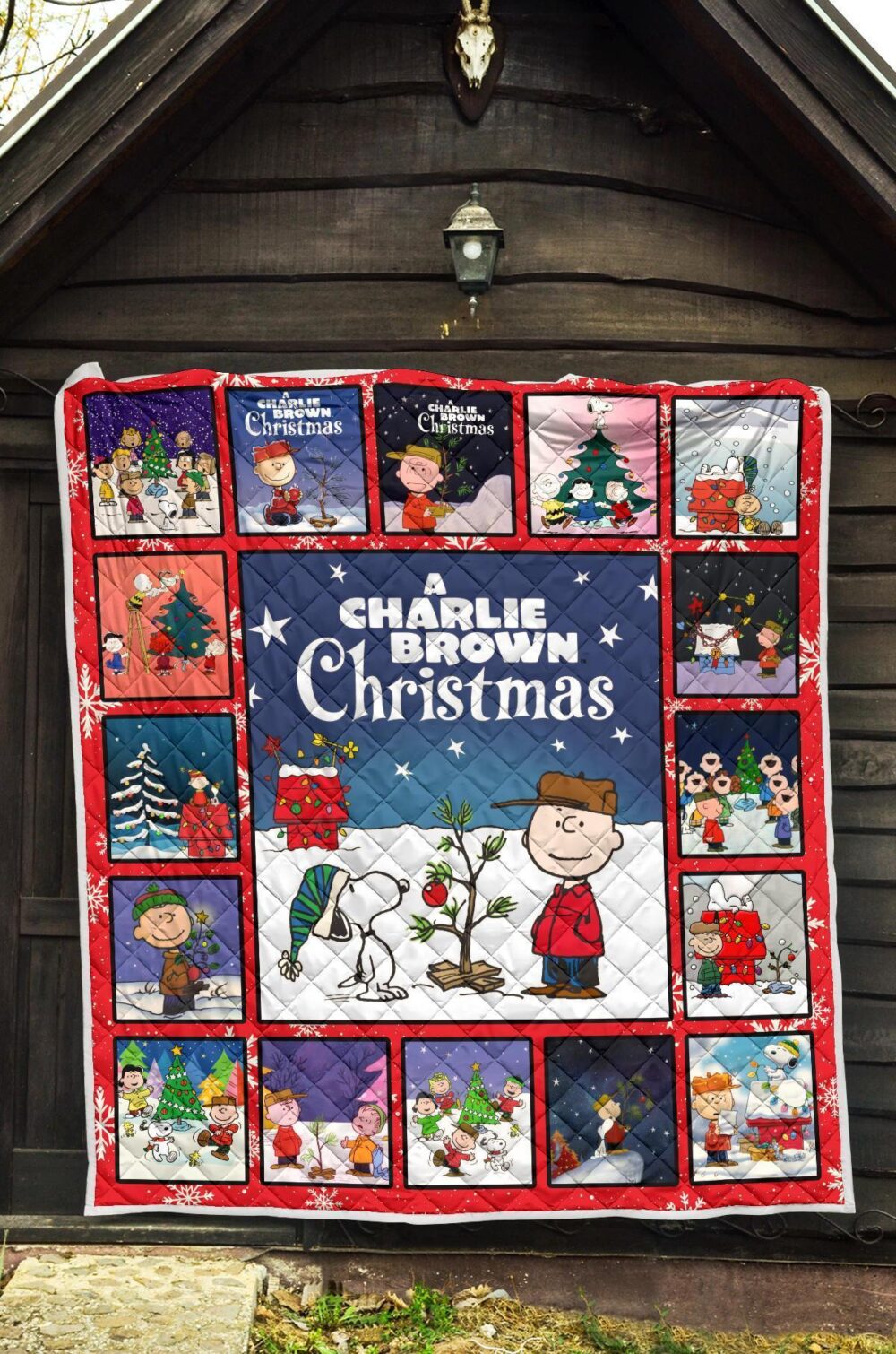 Snoopy And Charlie Brown Xmas Quilt Blanket Gift Idea