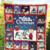 snoopy and charlie brown xmas quilt blanket gift idea yipts