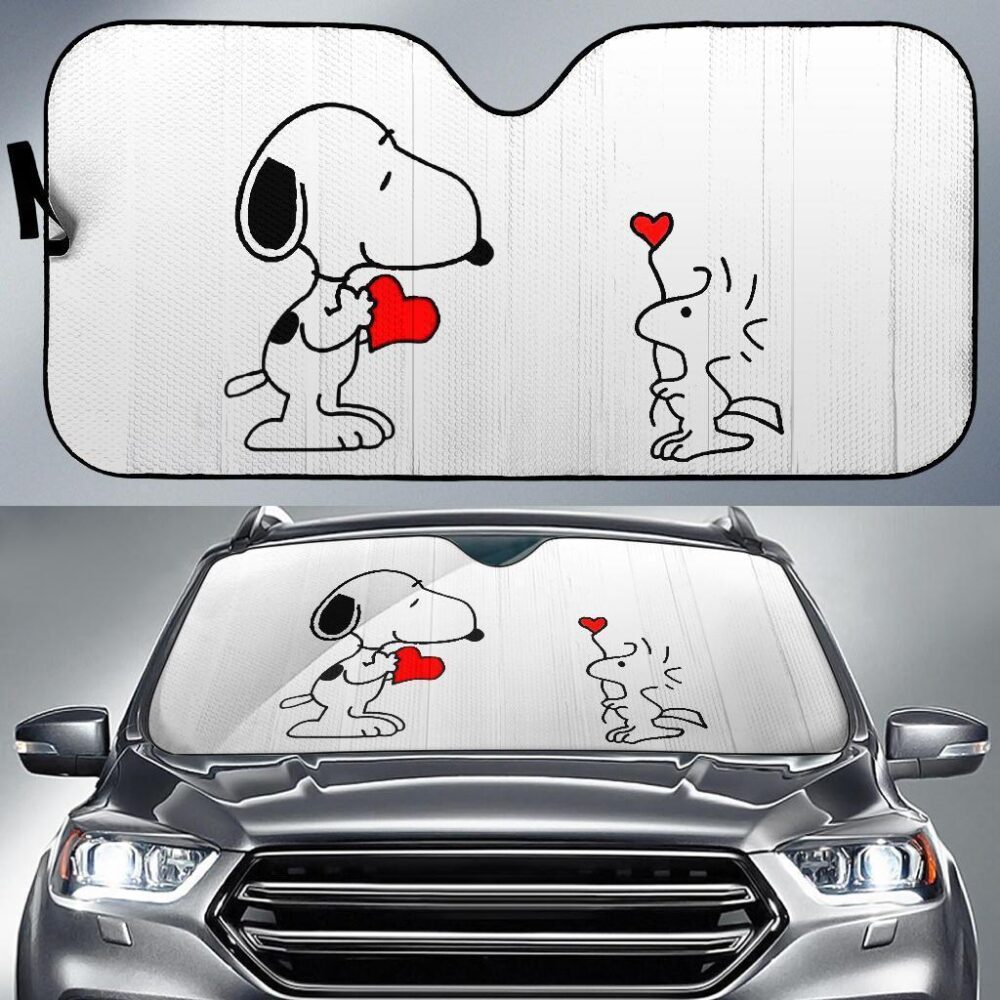 Snoopy Auto Sun Shade | Snoopy Love Car Sun Shades