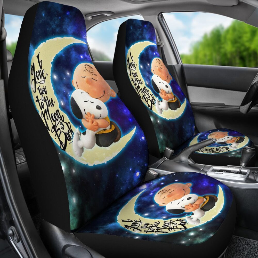 Snoopy Car Seat Covers | Snoopy and Charley Car Seat Covers Cartoon Fan Gift
