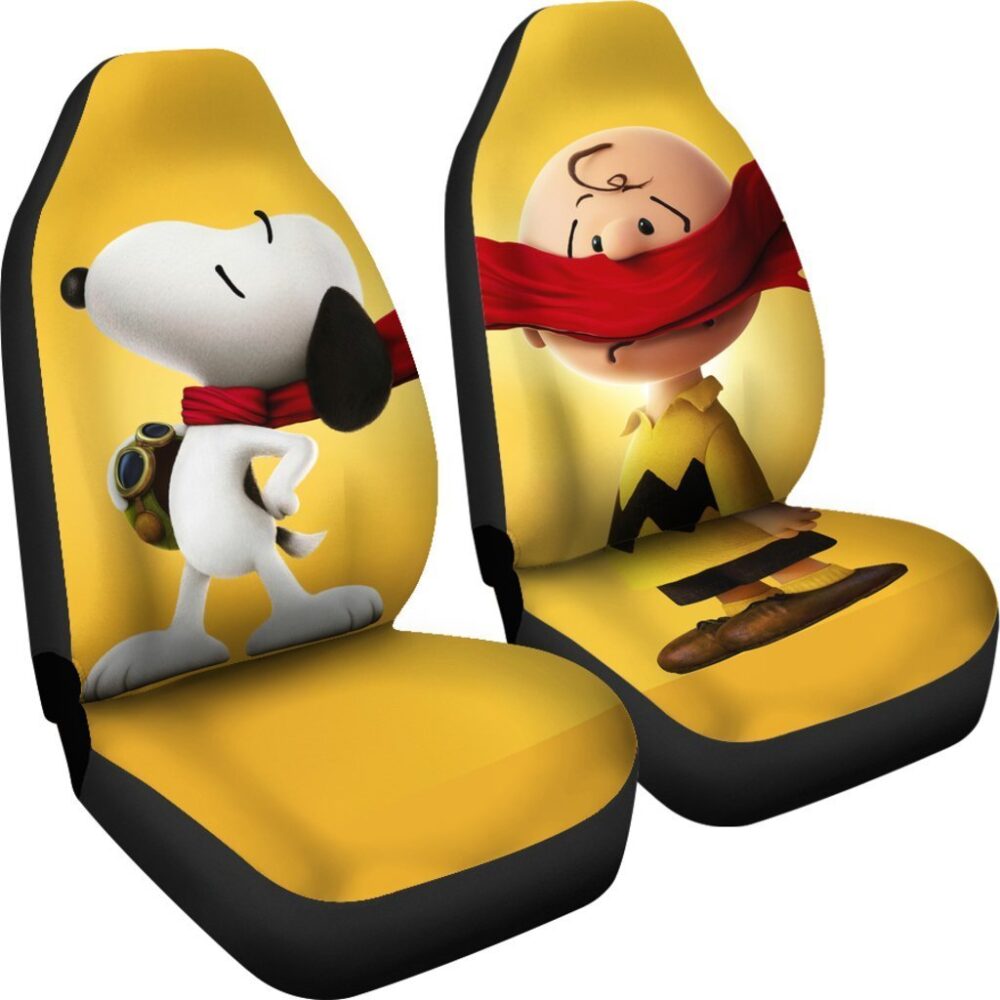 Snoopy Car Seat Covers | The Peanuts Cartoon Car Seat Covers Fan Gift