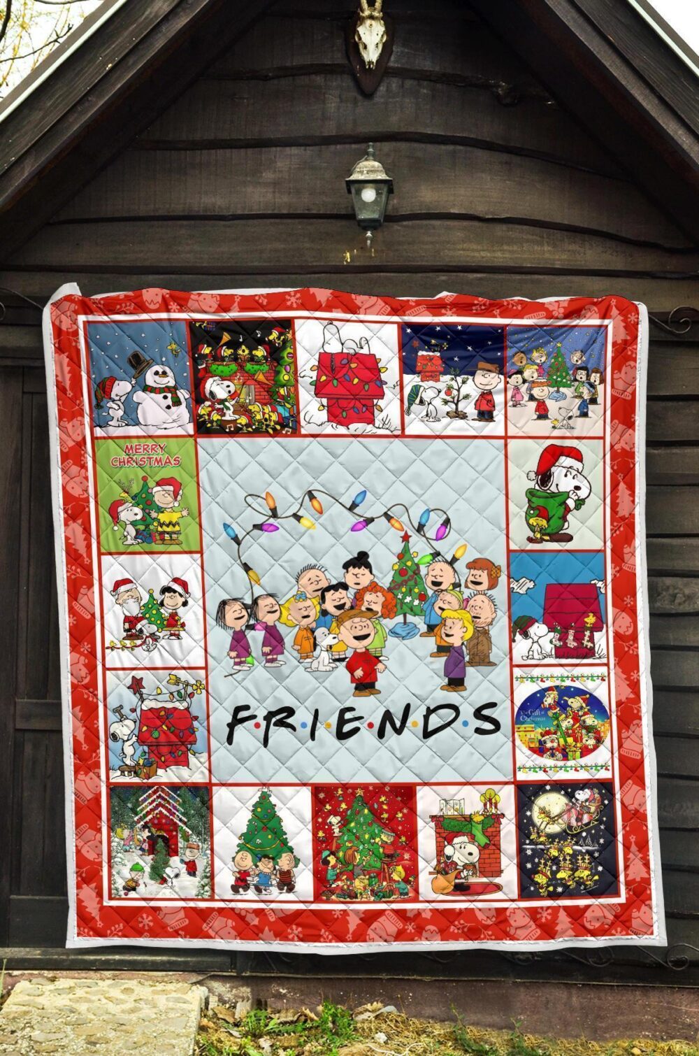 Snoopy Friends Christmas Quilt Blanket Xmas Bedding Decor Idea
