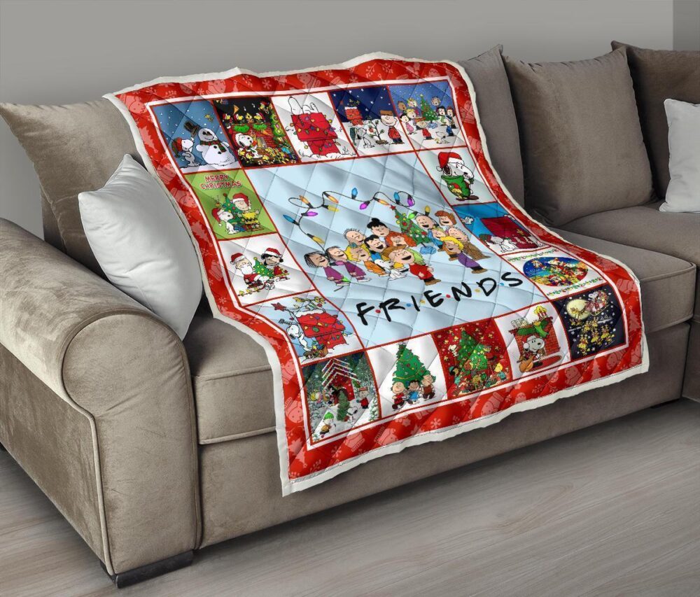 Snoopy Friends Christmas Quilt Blanket Xmas Bedding Decor Idea