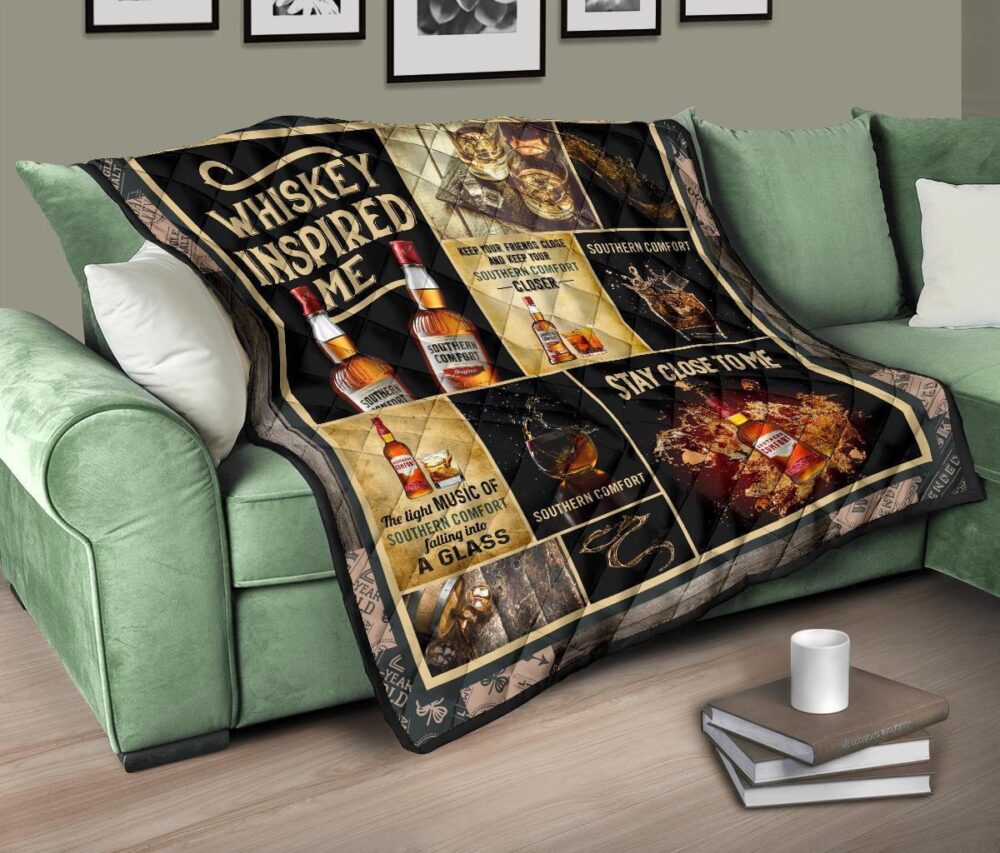 Southern Comfort Quilt Blanket Whiskey Inspired Me Funny Gift