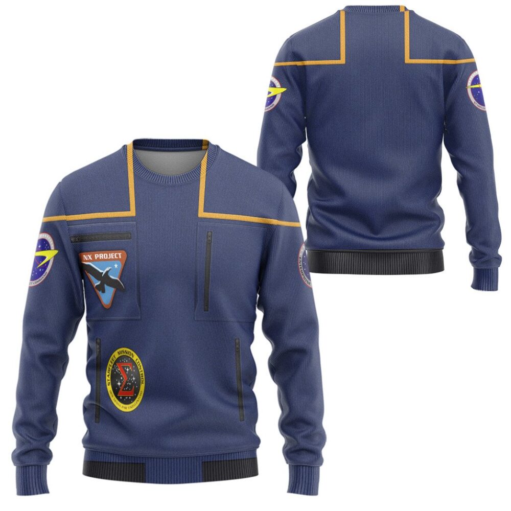 Star Trek Enterprise Captain Jonathan Archer Uniform Custom Hoodie Tshirt Apparel